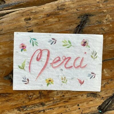 Mini seeded thank you card to plant wildflowers per 50