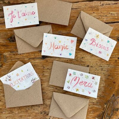 Mini kraft envelopes for mini cards to plant per 20