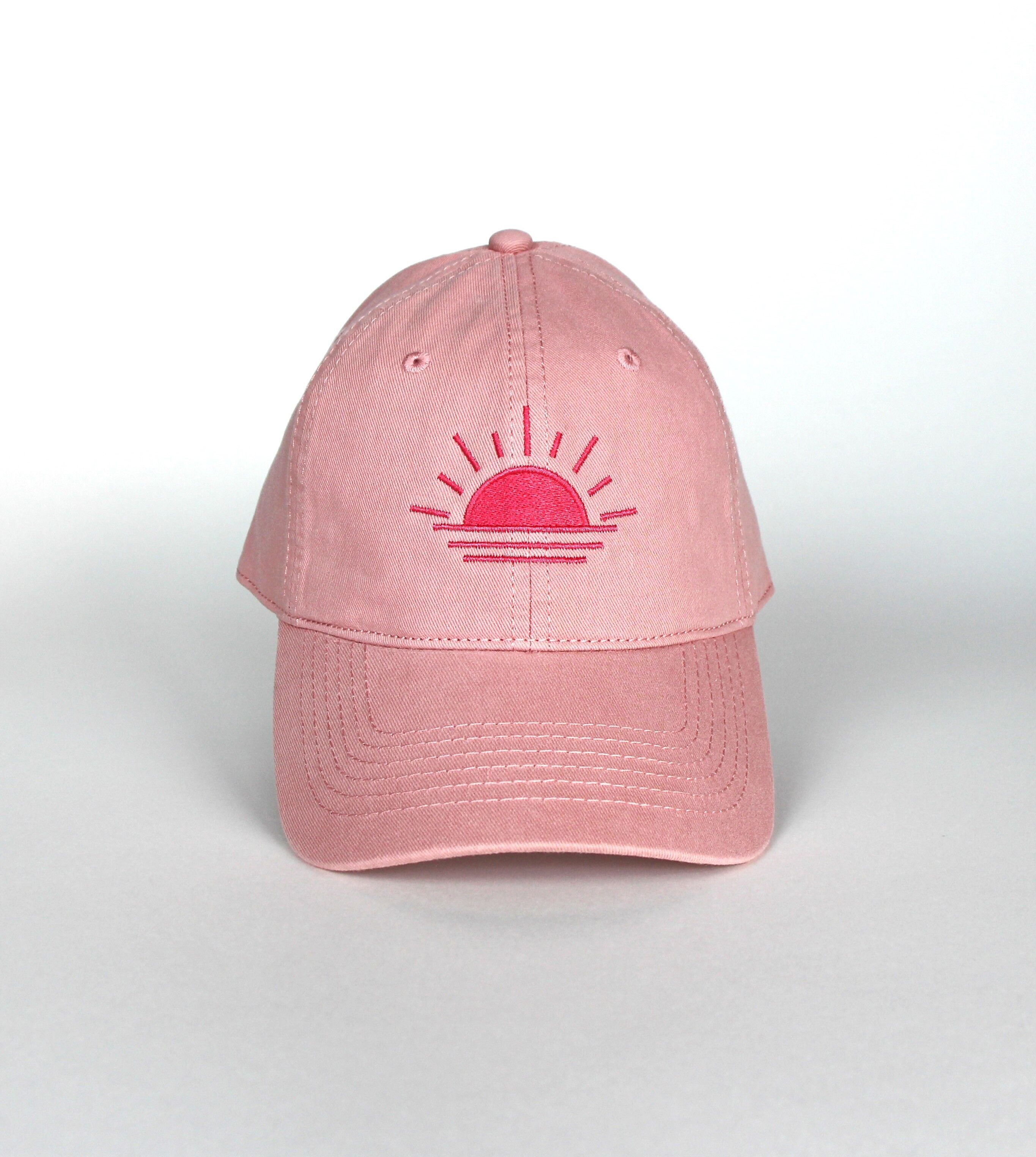 Embroidered sunset cap - unisex and adjustable - 100% cotton