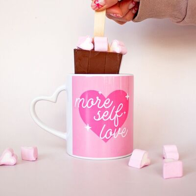 More Self Love Heart Handle Mug