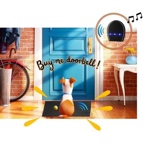 Tapis sonnette de porte pour animaux de compagnie Petdoorbell