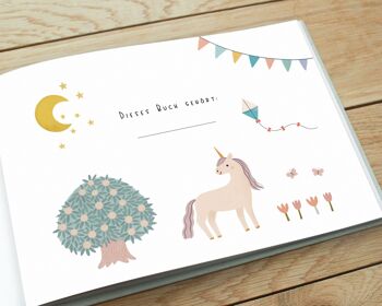 Amis livre licorne | Album d'amis pour enfants | Inscription | école | | Livre d'amitié A5 2