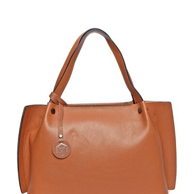 SS24 LV 1689_COGNAC_Borsa con manico superiore