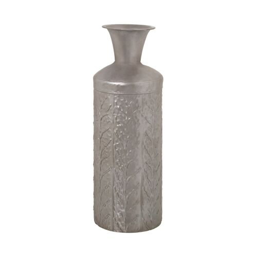 JARRÓN METAL 40CM PLATEADO _°14X40CM ST57356