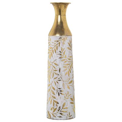 JARRÓN METAL DORADO/BLANCO _°17X65CM ST53005