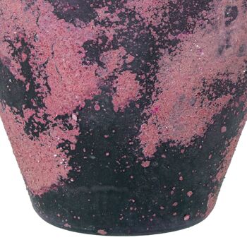 VASE VERRE 24CM GRIS/ROSE OPAQUE _24X14X24CM ST16614 4