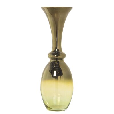 VASE EN VERRE 67CM TRANSPARENT/VERT 20X13X67CM ST19704