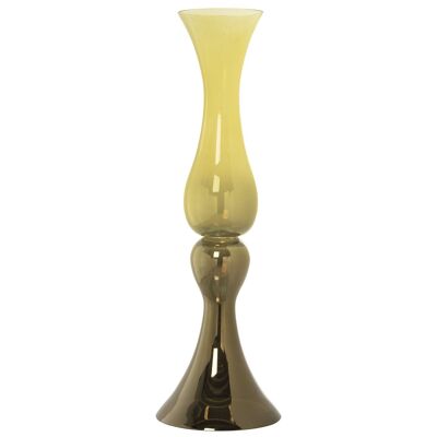 VASE EN VERRE 69CM TRANSPARENT/VERT 15X20X69CM ST19736