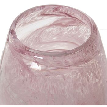 VASE VERRE ROSE TERRE °16X22CM ST20146 2