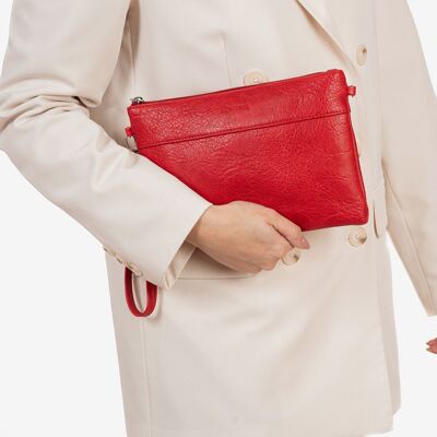 Red clutch bag - 26x17 cm