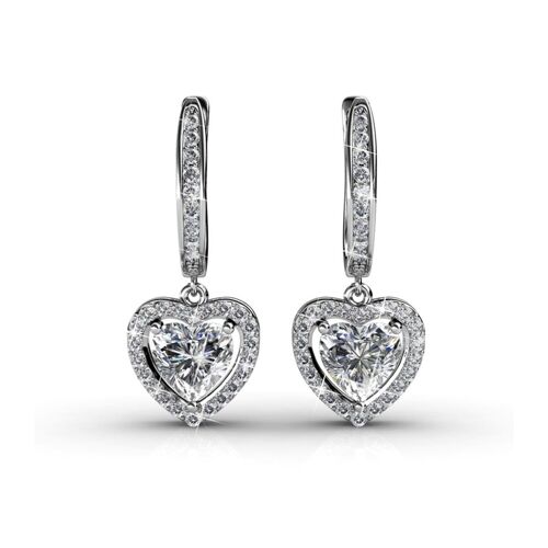 Boucles d'oreilles Only Love - Argenté et Cristal