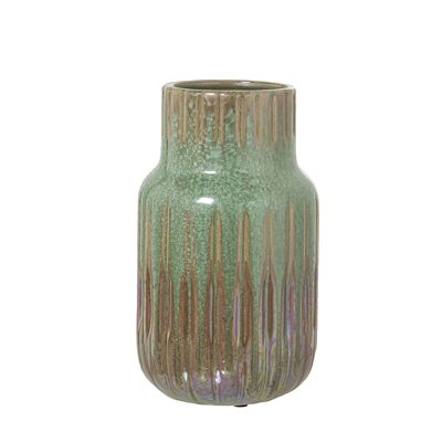 VASO CERAMICA VERDE/MARRONE °14X25CM ST51169