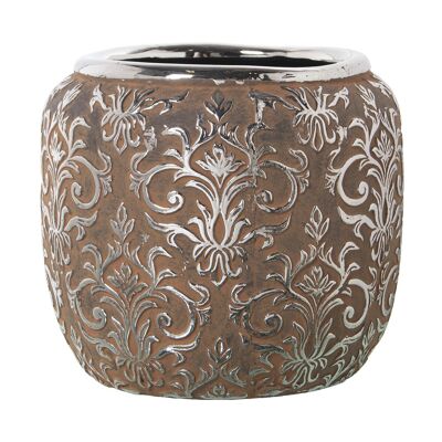 VASO CERAMICA ARGENTO ANTICO °30X27CM ST50253