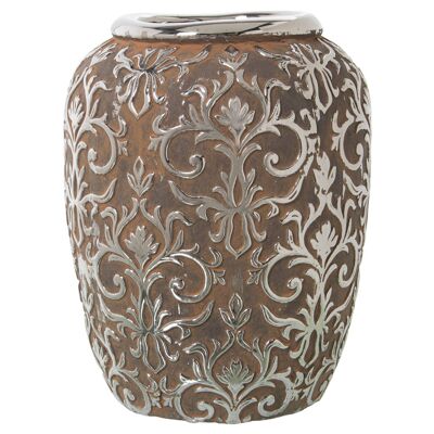 ANTIKE SILBERNE KERAMIKVASE °30X39CM ST50250