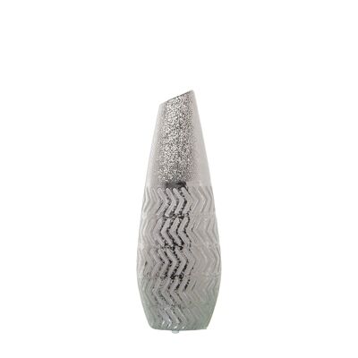 SILBERNE KERAMIKVASE _12X7X35CM ST52597