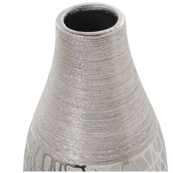 VASE CERAMIQUE ARGENT °16X36CM ST52689 2