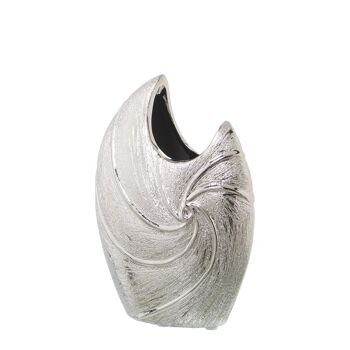 VASE CÉRAMIQUE ARGENT 18X8X22CM ST52563 3