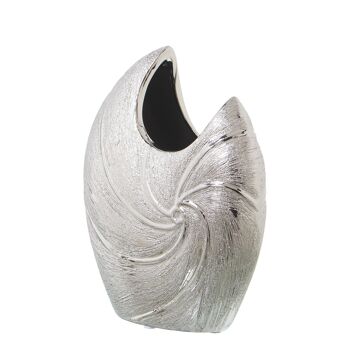 VASE CÉRAMIQUE ARGENT 22X9X25CM ST52562 3