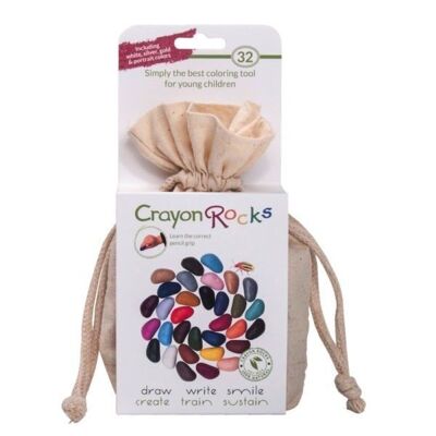 Crayon rocks sac 32 couleurs / crayon de cire ergonomique