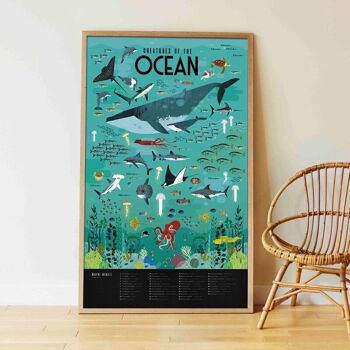 Poster en stickers oceans / activite educative 2