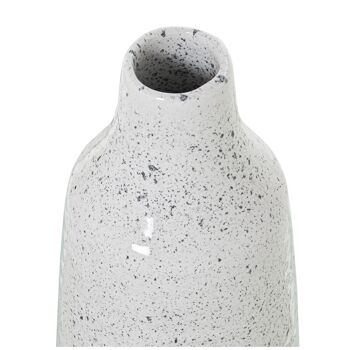 VASE CÉRAMIQUE ARGENT/BLANC °11X32CM ST52711 2