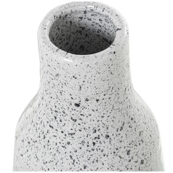 VASE CÉRAMIQUE ARGENT/BLANC °14X42CM ST52710 2