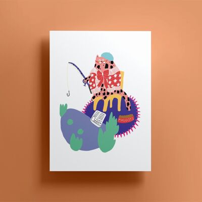 Vivienne's Gone Fishing Print (A4)