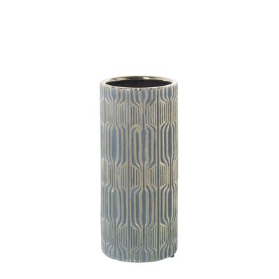 VASO IN CERAMICA GRIGIO/ORO °12X26CM ST50255