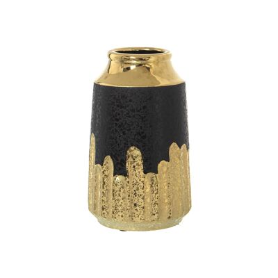 VASO CERAMICA NERO/ORO °12X20CM ST51196