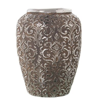 VASO IN CERAMICA ARGENTO ANTICO °24X32CM ST50251