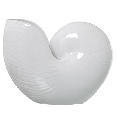 WHITE SHELL CERAMIC VASE _27X13X20CM ST54566