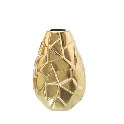 GOLDEN CERAMIC VASE 15X9X24CM ST51036