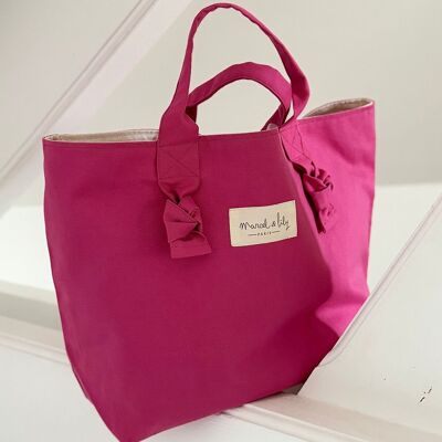 City-Tasche aus Baumwolle – Fuchsia Pink