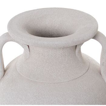 VASE CÉRAMIQUE AVEC POIGNÉES 60CM BLANC SABLE _°27X60CM ST60864 2