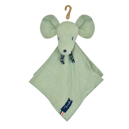 PERLIPOPETTE – DOUDOU Souris LIN vert sauge