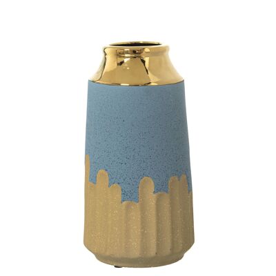 VASO IN CERAMICA BLU/ORO °13X25CM ST51197