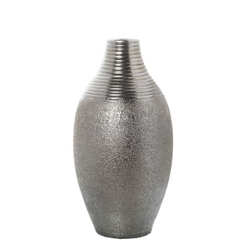 VASE CÉRAMIQUE 50CM ARGENT °25X50CM ST60423 1