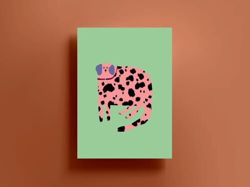 Pink Dalmatian Print (A4)
