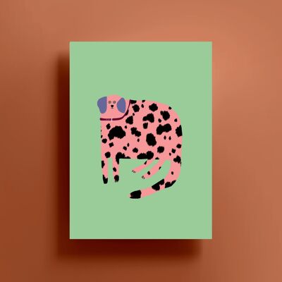 Imprimé Dalmatien Rose (A3)