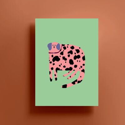 Pink Dalmatian Print (A3)