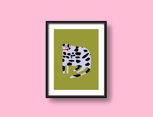 Dalmatian Dog Print (A4)