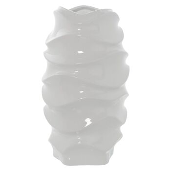 VASE CÉRAMIQUE 40CM BLANC BRILLANT °23X40CM ST59703 1