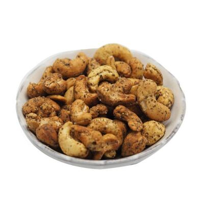 SNACK APERITIF - Roasted Cashew Nuts with Malabar Black Pepper - 2.5kg Bucket