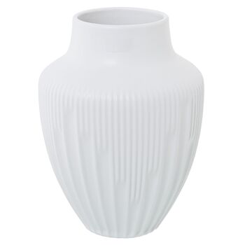 VASE CÉRAMIQUE 24CM BLANC MAT _°18X24CM BOUCHE:°9.5CM ST62244 1