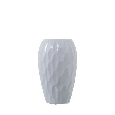 KERAMIKVASE 30CM GLÄNZEND WEISS °16X30CM ST60837