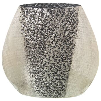 VASE ALUMINIUM ARGENT ANTIQUE _27X13X26CM ST74227 1