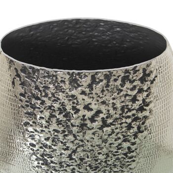 VASE ALUMINIUM ARGENT ANTIQUE _27X13X26CM ST74227 2