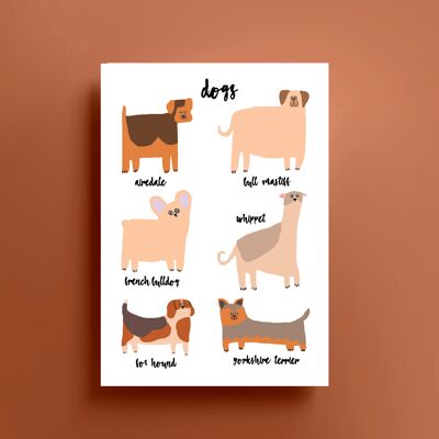 Impresión de perros (A4)