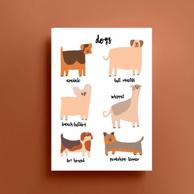 Impresión de perros (A4)