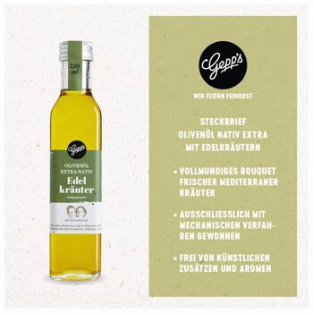 Huile d'olive Gepp's aux herbes nobles, 250 ml 2